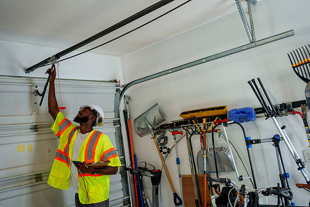 Professional Garage Door Panel Replacement technician working in Litchfield, IL